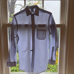 Brooks Brothers White and Blue Plaid Shirt